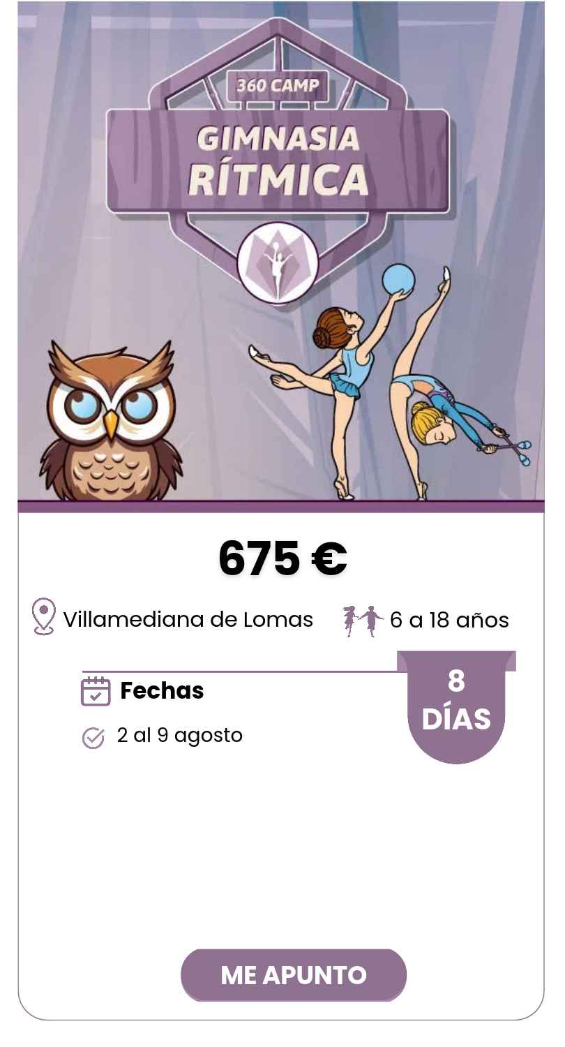 GIMNASIA RÍTMICA 8 DÍAS VILLAMEDIANA