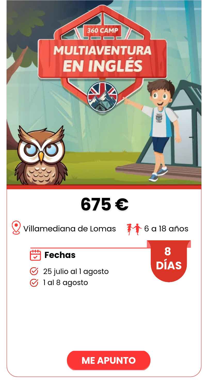 MULTIAVENTURA + INGLÉS 8 DÍAS VILLAMEDIANA