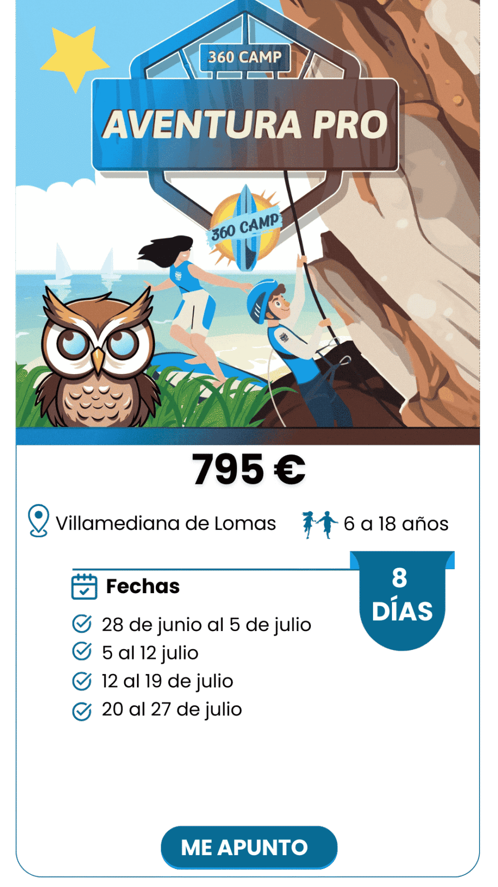 AVENTURA PRO 8 DÍAS VILLAMEDIANA