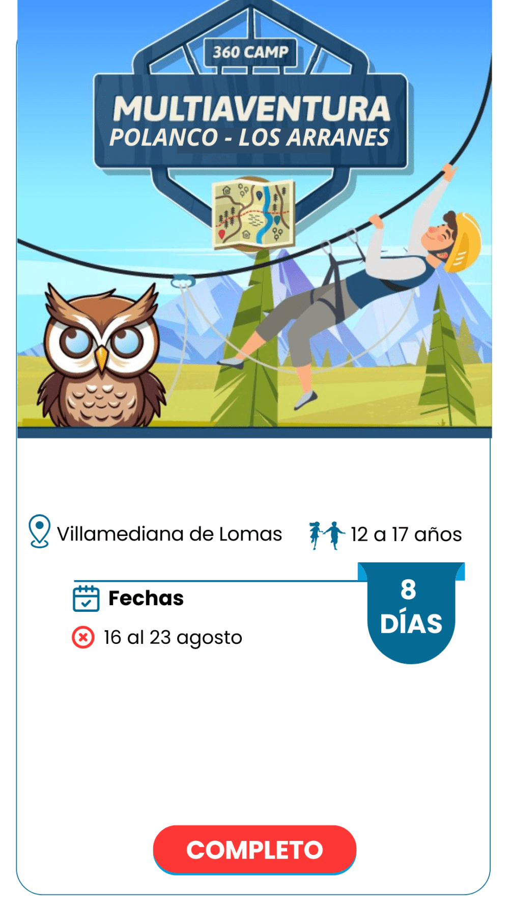 MULTIAVENTURA POLANCO 16 al 23 de agosto